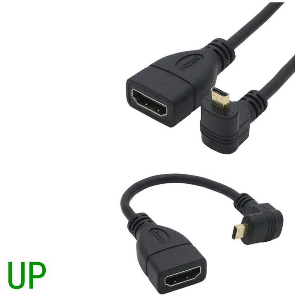 Micro HD-kompatibel Stecker auf adaptateur HD Buchse Kabel Links Winkel 90 Grad HD Konverter Code iyo PC HDTV projektor