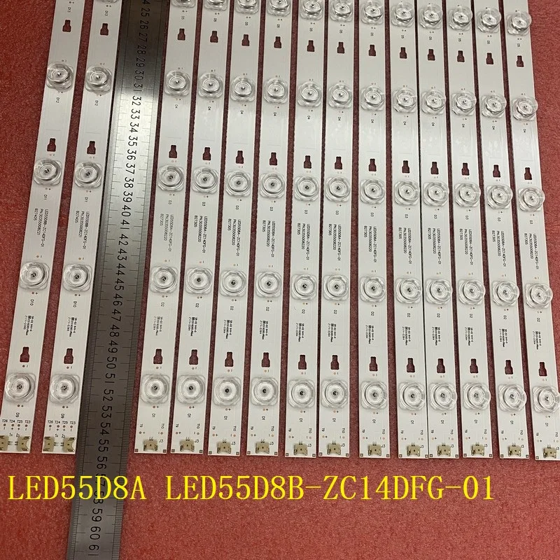 14pcs/set LED bar for Haier LE55U6500U LS55AL88A72 D5551A LED55D8B LED55D8A-ZC14DFG-01 6 30355008220 30355008221