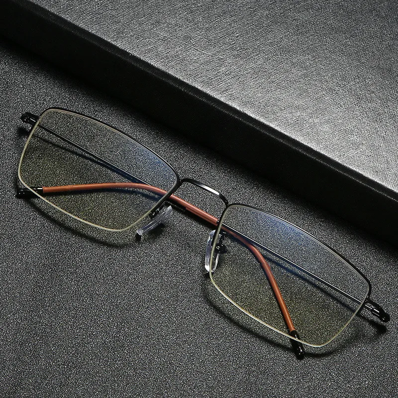 Sun Conversion Photochromic Sunglasses Reading Glasses New Design Discoloration Reading Glasses Business Titanium Alloy Glasses