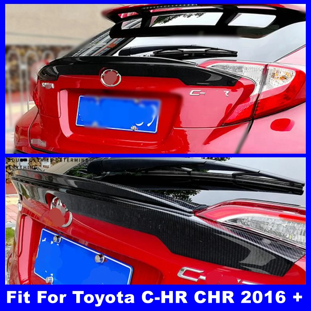 

Auto Accessory Tailgate Spoiler Trunk Rear Spoiler Door Wing Protection Panel Cover Trim Kit ABS For Toyota C-HR CHR 2016 - 2020