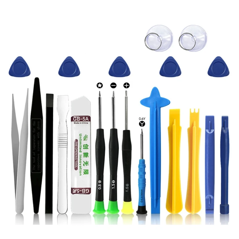 21 in 1 Opening Pry Tool Professional Phone Repair Kit with Metal Spudger Precision Pentalobe Screwdrivers Screen Opener