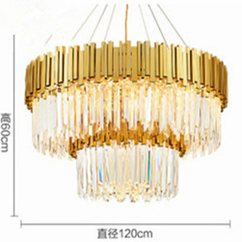 Modern Popular Crystal Chandelier Lighting Lustre Cristal Chandelier Hanging Light Gold Finish E12/E14 110V/220V CE/UL Certified