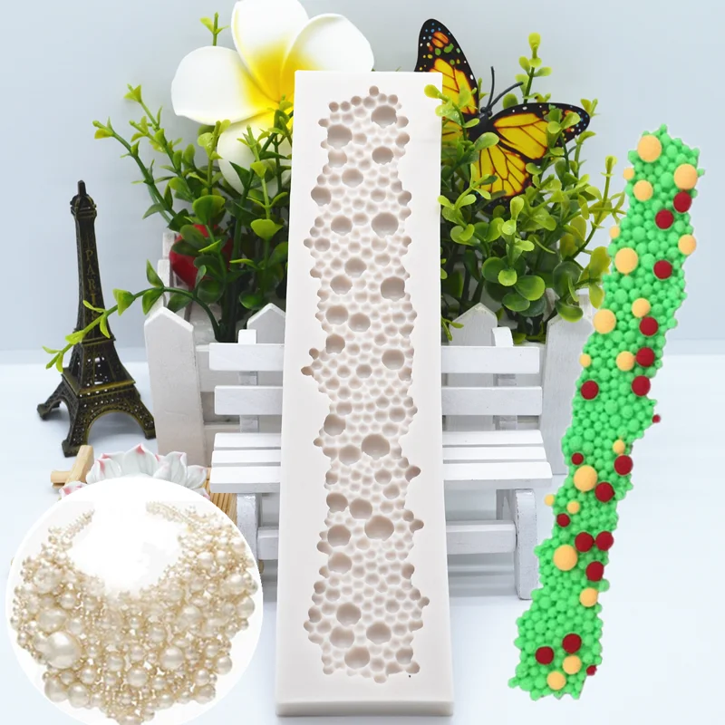 

Pearl Band Shape Resin Mold Kitchen Baking Tools Cake Chocolate Lace Decoration DIY Dessert Candy Pastry Fondant Silicone Moulds
