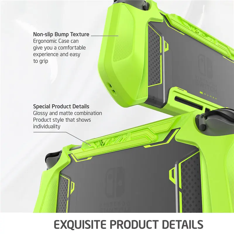 Dockable Case For Nintendo Switch Mumba Blade Series TPU Grip Cover Compatible with Nintendo Switch Console & Joy-Con Controller