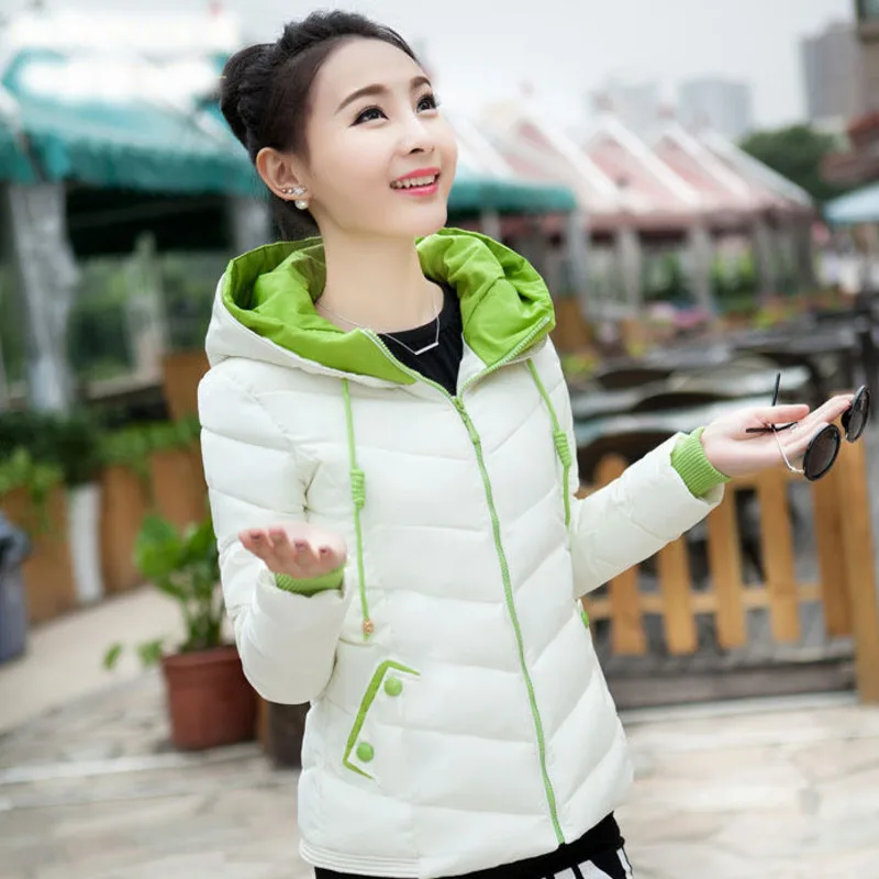 Cotton Padded Clothes Women Outwear Fashion Hooded High Quality Zipper Pockets New Korean Version Of Short Slim Warm Coat