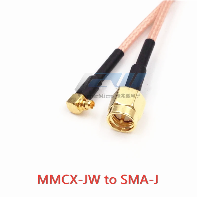 MMCX-J curved male to SMA-K-J female male RG316 line sma to mmcx extension cable