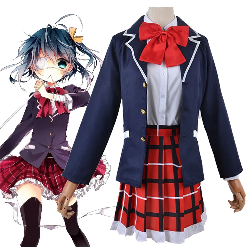 Takanashi Rikka Cosplay Costume Love Chunibyo Other Delusions Dekomori Sanae Cosplay JK Uniform Women Girls Halloween Suit