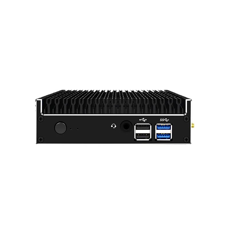 BKHD Black Mini PC 10th NUC Celeron 4205U CPU Processor Wifi Fanless Gaming Computer Office Business Pfsense Firewall Linux