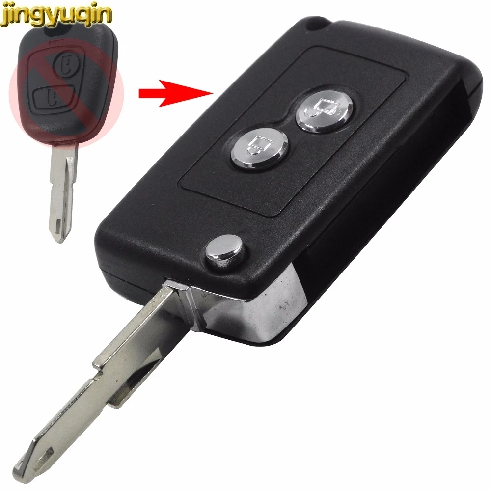 

Jingyuqin 2 Buttons Remote Car Key Case Shell For Citroen C2 C3 Xsara Picasso For Peugeot 206 306 406 Fob Key Cover