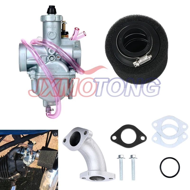 

Motorcycle 125cc VM22 Carburetor 38mm Air Filter 56-2 Intake Manifold For Mikuni 125 140cc Horizontal Engine PZ26 26mm Dirt Bike