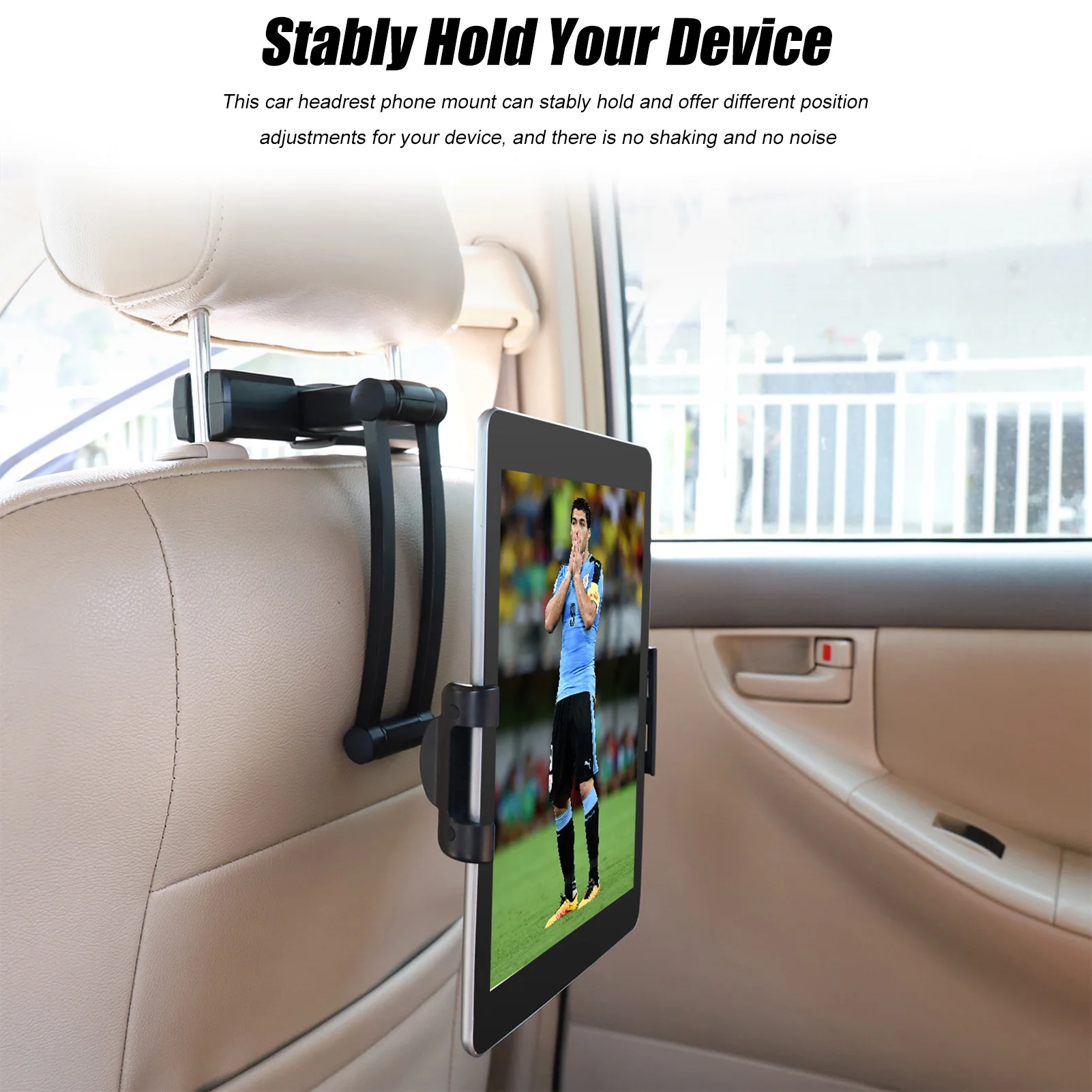 Adjustable Car Rear Pillow Phone Holder Tablet Car Stand Seat Rear Headrest Mounting Bracket For Phone Tablet Car Interior Tool