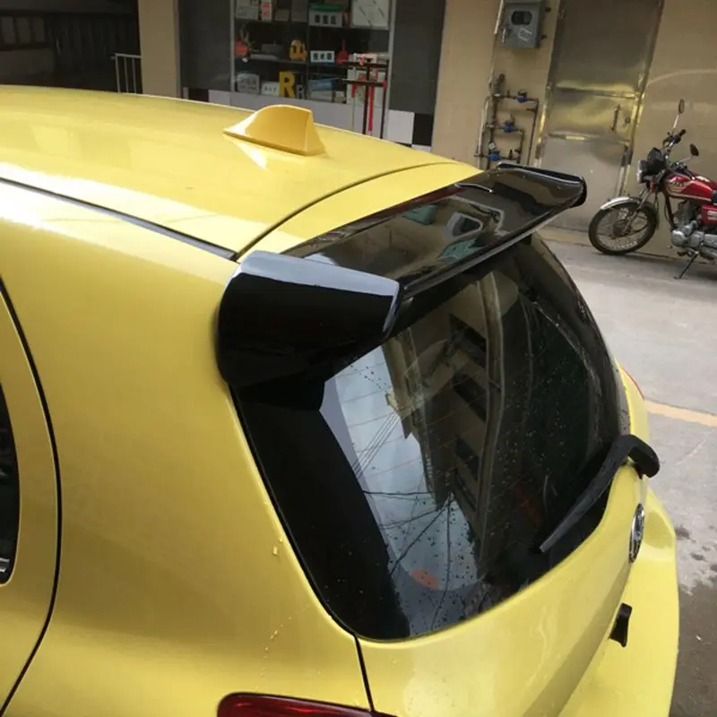 For Toyota Yaris 2008 2009 2010 2011 2012 2013 ABS Plastic Unpainted Primer Color Rear Trunk Lip Wing Roof Spoiler Car Styling