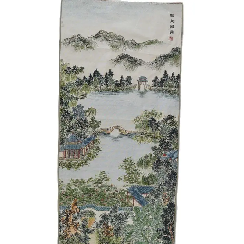 

Chinese Handmade Silk Hanging Landscape Painting Decorative Wall Paintings