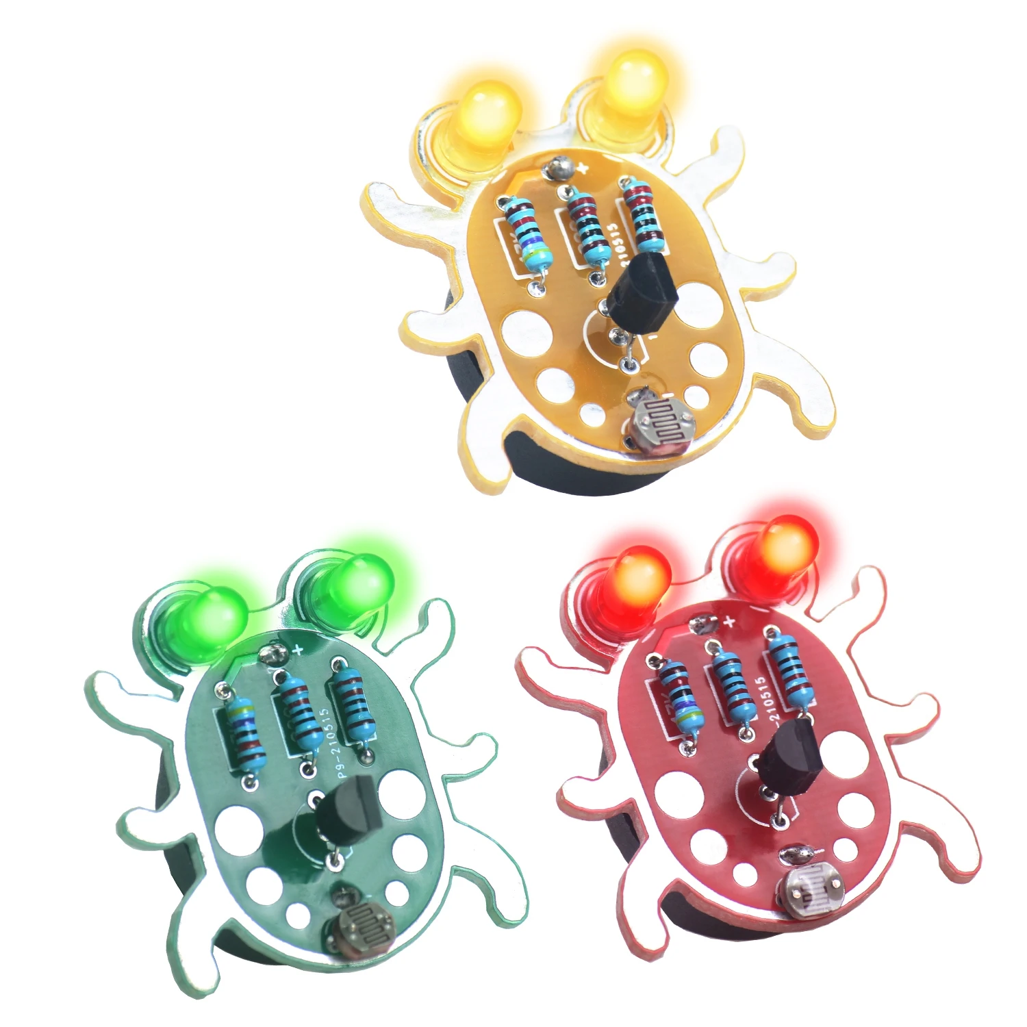Weevil Eye DIY Электронный новичок учится паять Забавный набор подарок ручной работы (красный. Желтый. Зеленый белый синий черный фиолетовый)