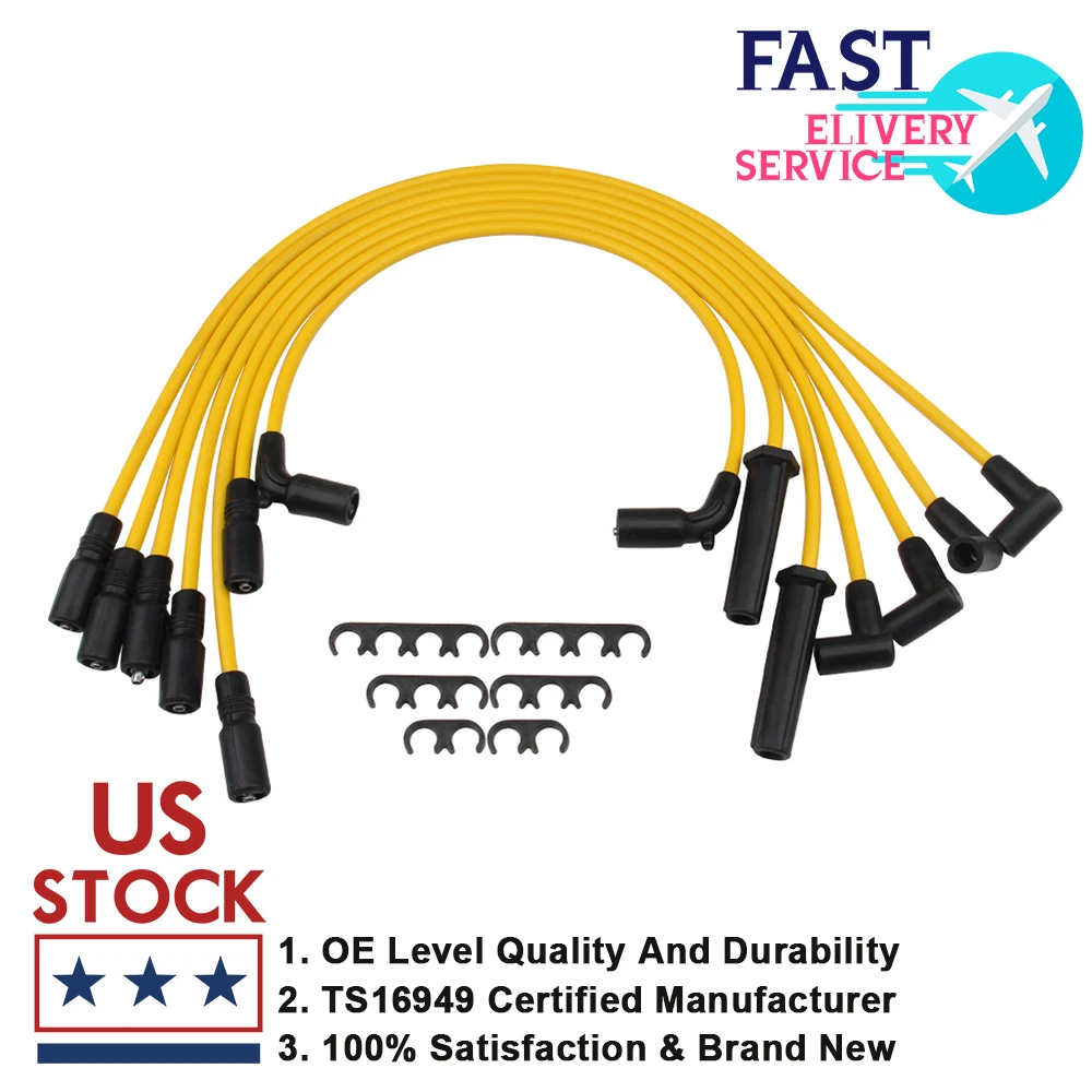 8MM SPARK PLUG WIRE Set FOR BLAZER S10 JIMMY SAVANA EXPRESS V6 4.3L 1996-2007GMC HIGH PERFORMANCE CAR ACCESSORIES