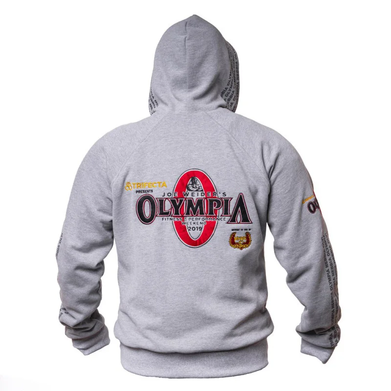 New OLYMPIA Men Gyms Hoodies Gyms Fitness Bodybuilding Sweatshirt Pullover Sportswear Male Workout Hooded Jacket Clothing