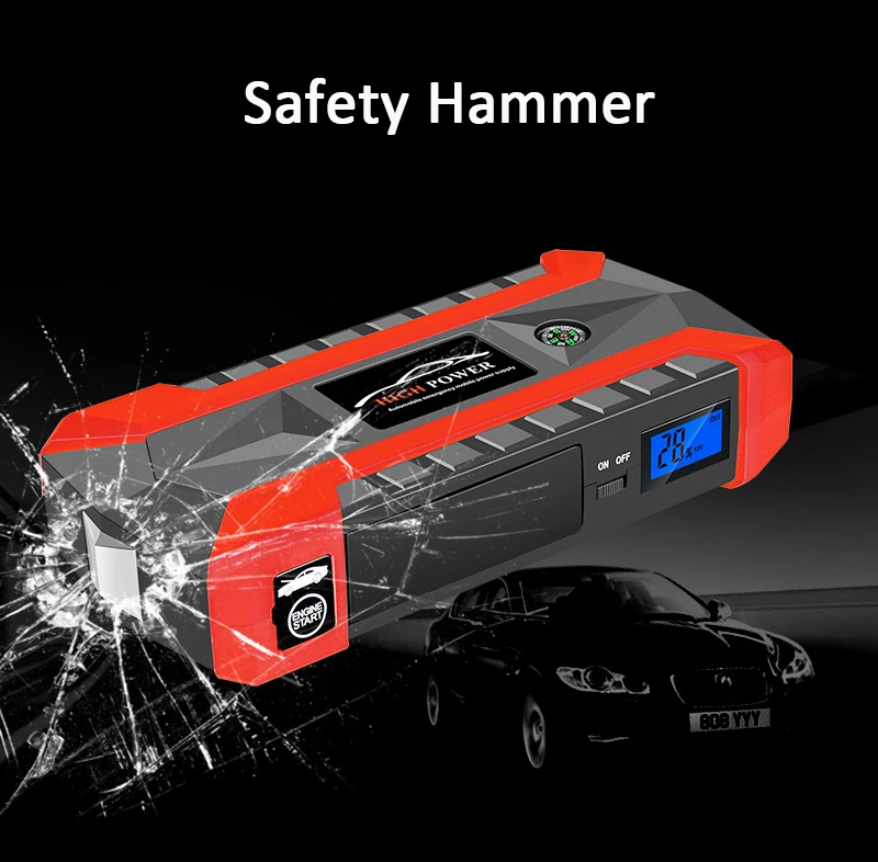 Super Power Car Jump Starter Power Bank 600A Car Battery Booster Portable Charger for PSP Car Mobile Phone Tablet 28000mAh