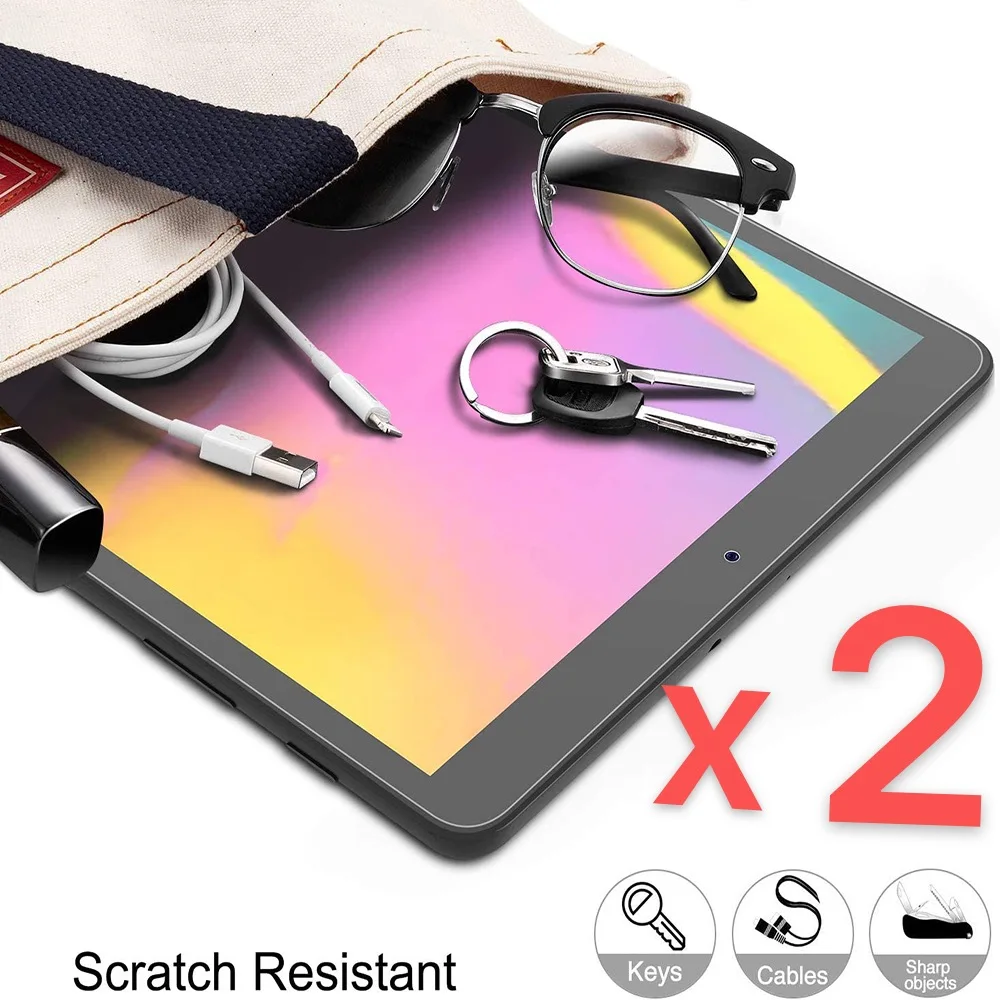 2Pcs Tablet Tempered Glass Screen Protector Cover for Samsung Galaxy Tab A 10.1 2019 T510 T515 HD Eye Protection Tempered Film