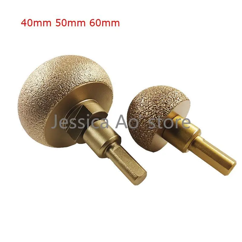 40-60mm Brazed Diamond Grinding Head Mushroom Head Flower Pot Grinding Stone Bowl Cutters Granite Abrasive Tools with Shank