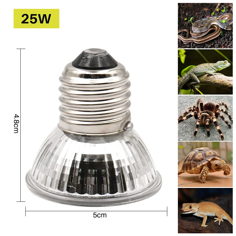 Reptile Lamp Mini Ceramic Lamp Pet Heat Lamp Bulb Turtle Basking Uv Light Bulbs Amphibians Lizards Temperature Controller