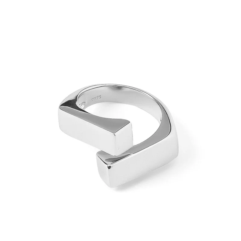 Foxanry Minimalist Stamp Glossy Rings for Women Fashion Creative Cross Geometric Gold Plated Party Jewelry Gifts