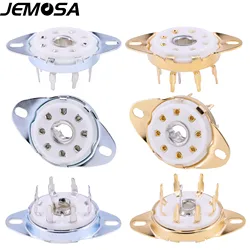 8Pin Ceramic Tube Socket GZC8-8-Y PCB Mount Electron Tube 5B254 7N7 4P1S 2J27 EBL21 ECH21 Vacuum Tube Amplifier Audio HIFI DIY