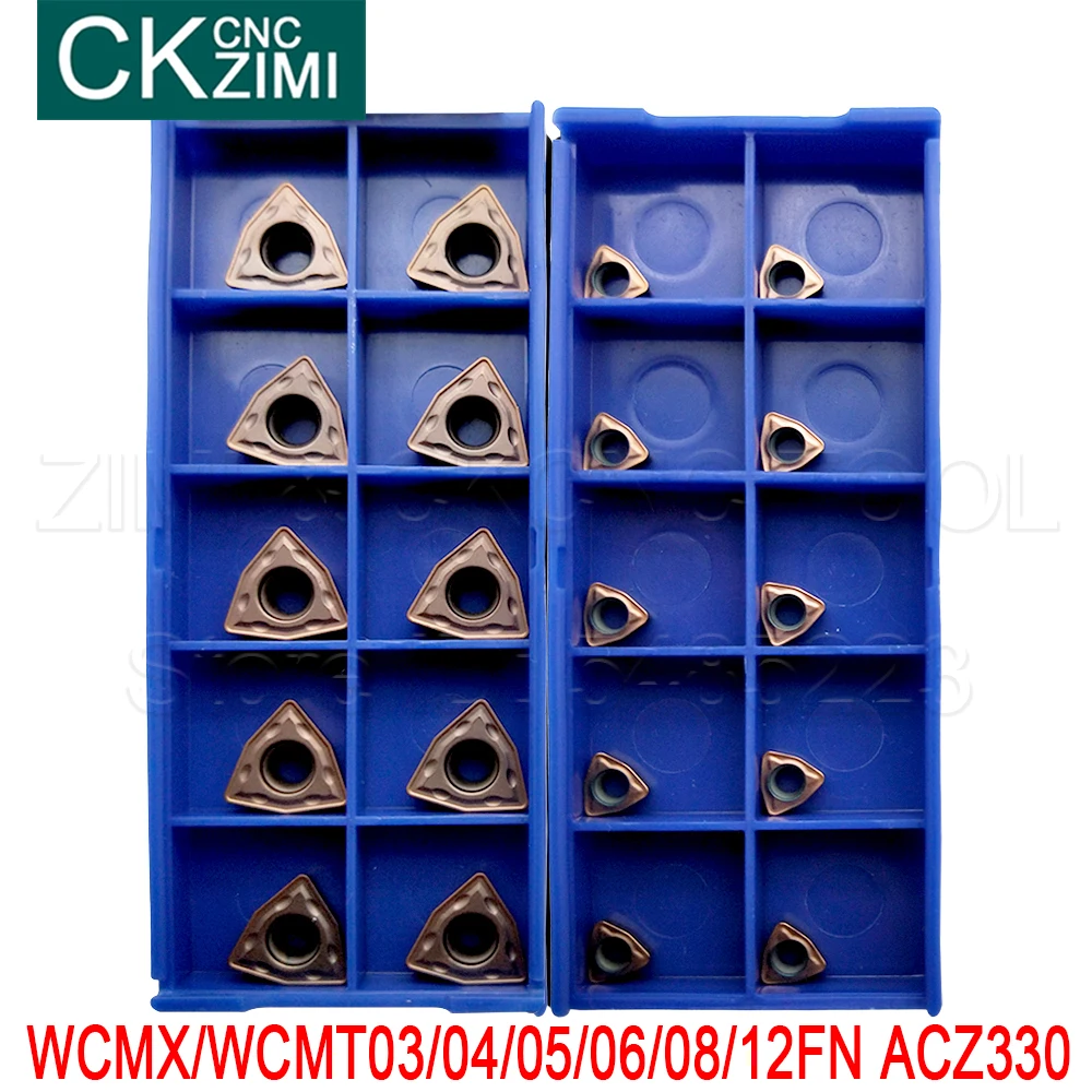 WCMX030208FN WCMX040208FN WCMT050308FN WCMT06T308FN WCMT080412FN ACZ330 Karbida Sisipan CNC Mengubah Alat WCMX T U Bor Sisipan