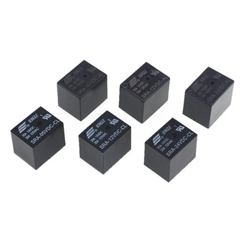 100Pcs Losse Muziek Relaysra-05V 12V 24VDC-AL-CL T74 20A Originele Dip-4/Dip-5 SRA-05VDC-AL/Cl SRA-12VD-AL/Cl SRA-24VDC-AL/Cl