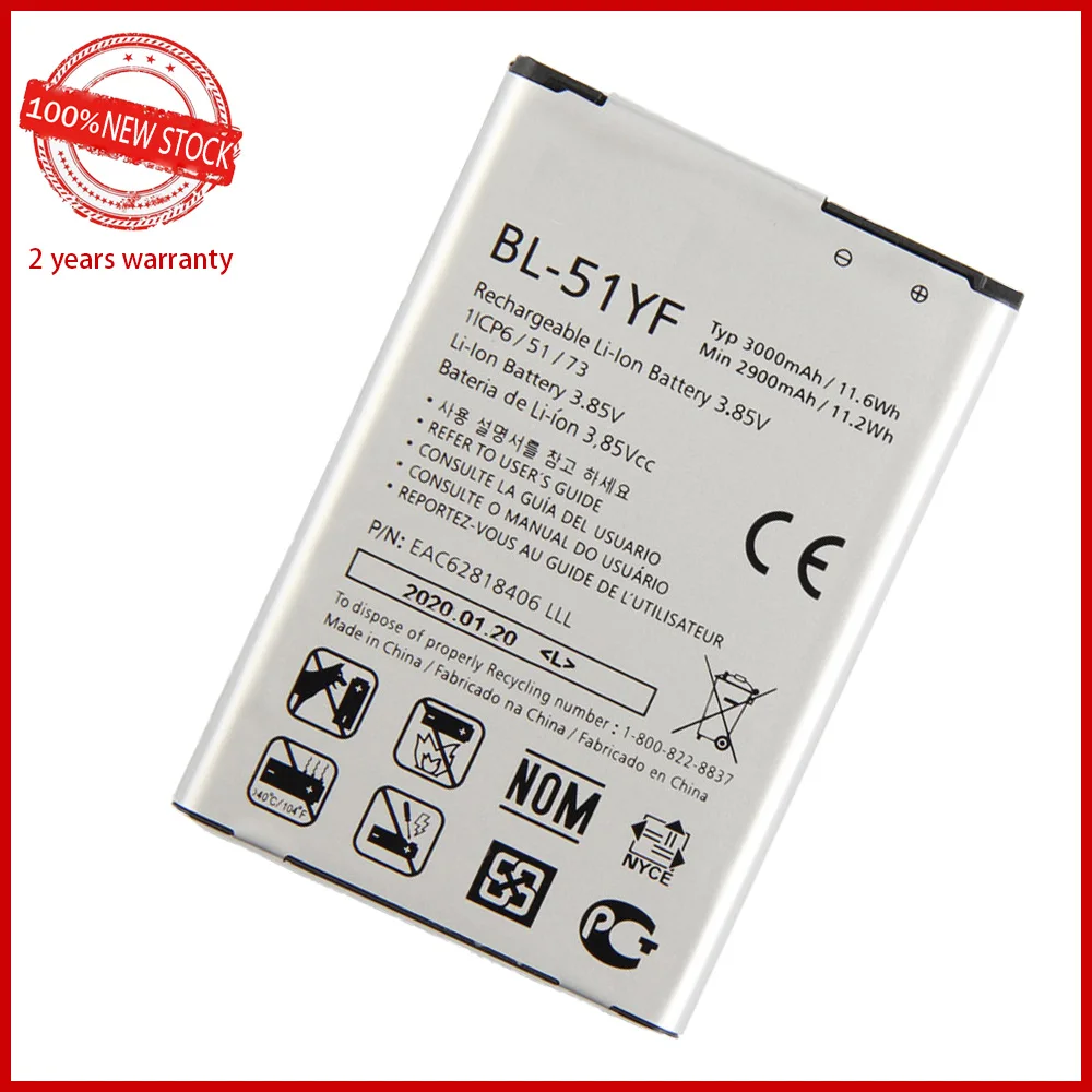 100% Original 3000mAh BL-51YF BL51YF BL 51YF Battery For LG G4 H810 H815 H818 F500 US991 VS986 Phone High quality Battery