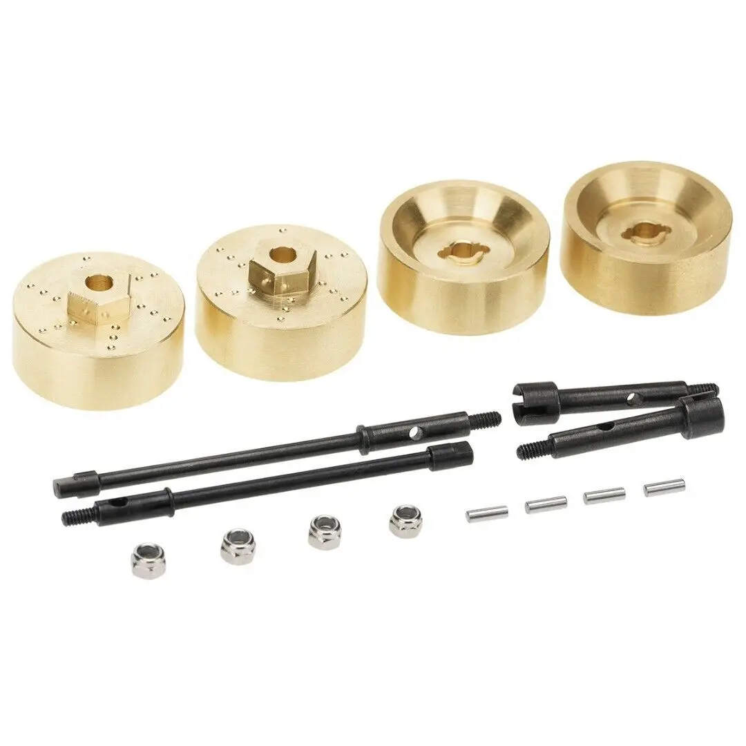 6mm Brass Widened Wheel Hub Counterweight Set Upgrade Replacement For 1/24 Axial SCX24 AXI00002 AXI00001 AXI90081 RC Car DIY