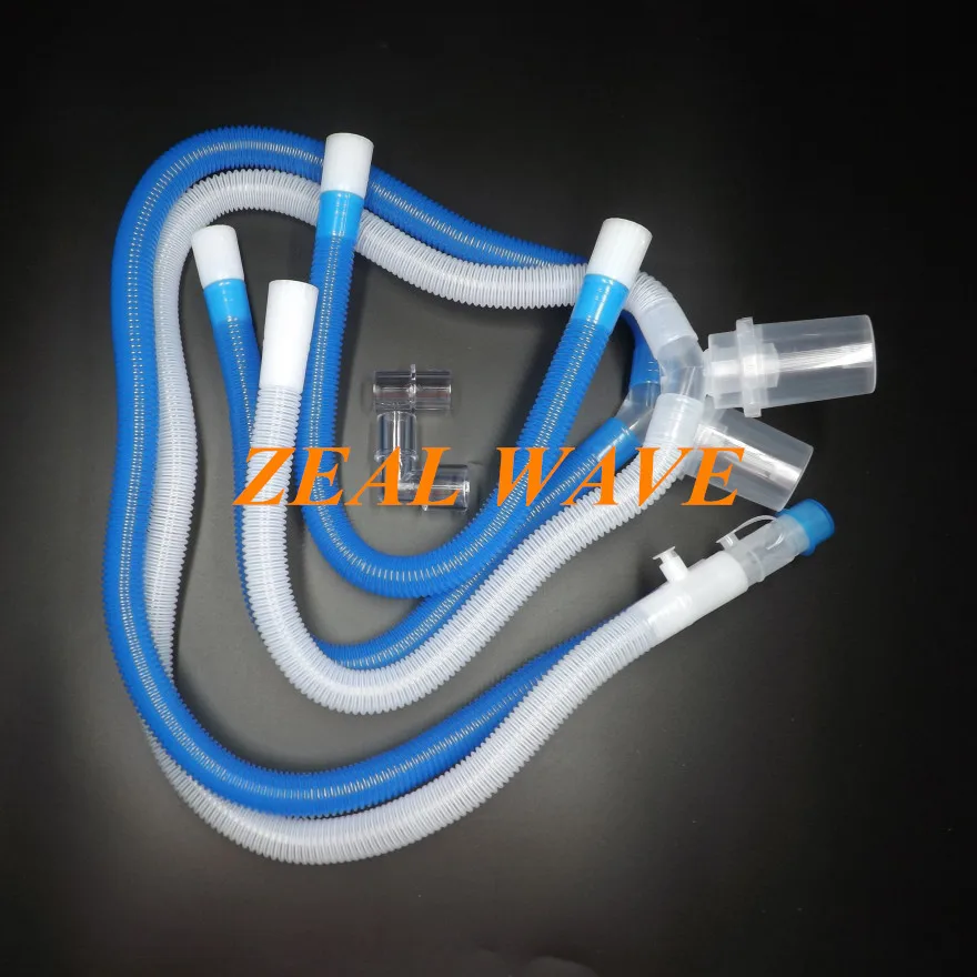 

Imported Invasive Double-tube Ventilator Disposable Breathing Circuit Ventilator Corrugated Pipeline (Dual Water Collection Cup)