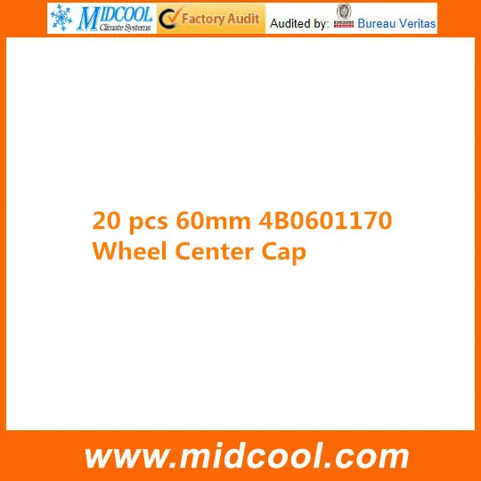 

20 PCS High Quality Wheel Cap for 60MM 4B0601170