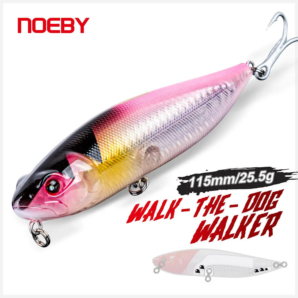 Noeby Pencil Bait 115mm 25.5g Top Water Fishing Lure Floating Walker Hard Bait Pescs Artificial Bait Leurre Peche Bass Wobblers