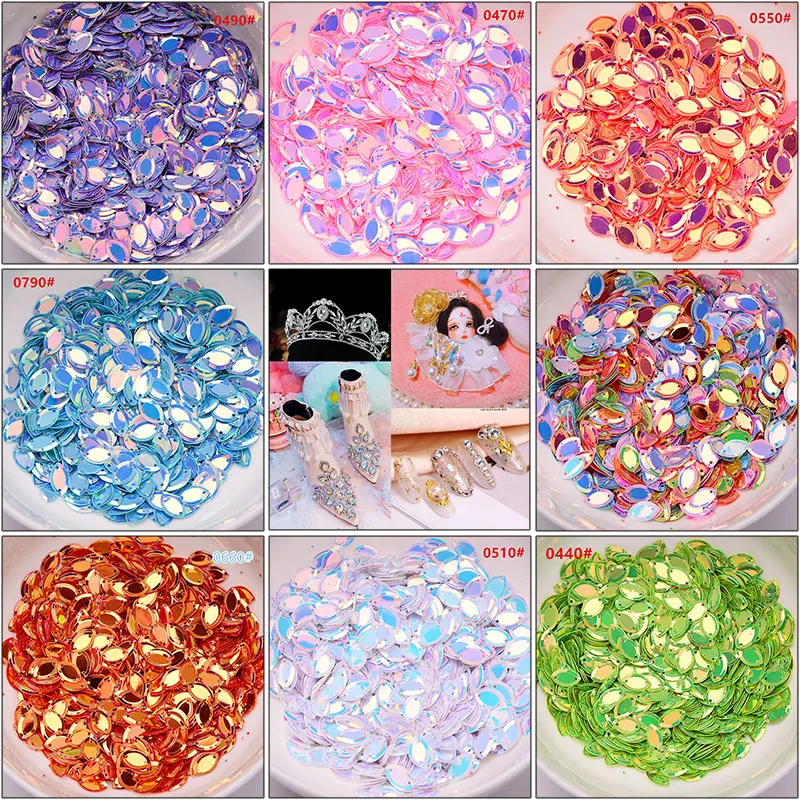 3D leaf shape bulk sequins multicolor PVC nail art accessories wedding dress sewing craft clothes decoration dress shoes DIY