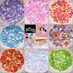 Paillettes sfuse a forma di foglia 3D accessori per nail art in PVC multicolore abito da sposa cucito abiti artigianali decorazione scarpe eleganti fai da te