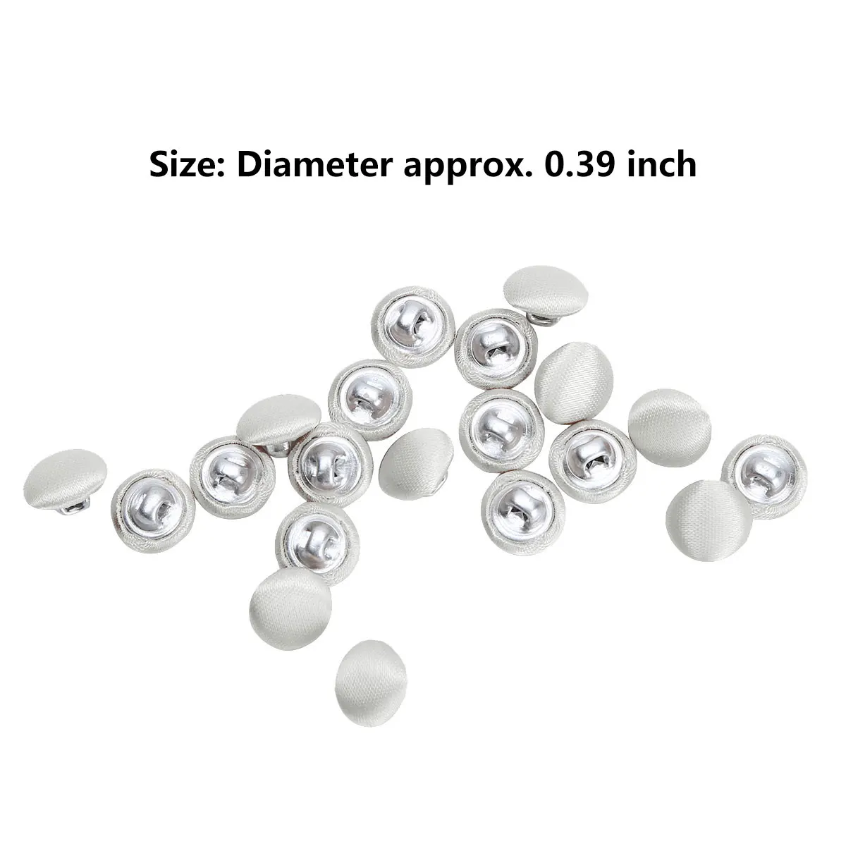 20 10mm Botones DIY Smooth Satin Covered Metal Shank Buttons US Stock Sewing Fasteners for Tuxedo Suits Bridal Gowns Decoration