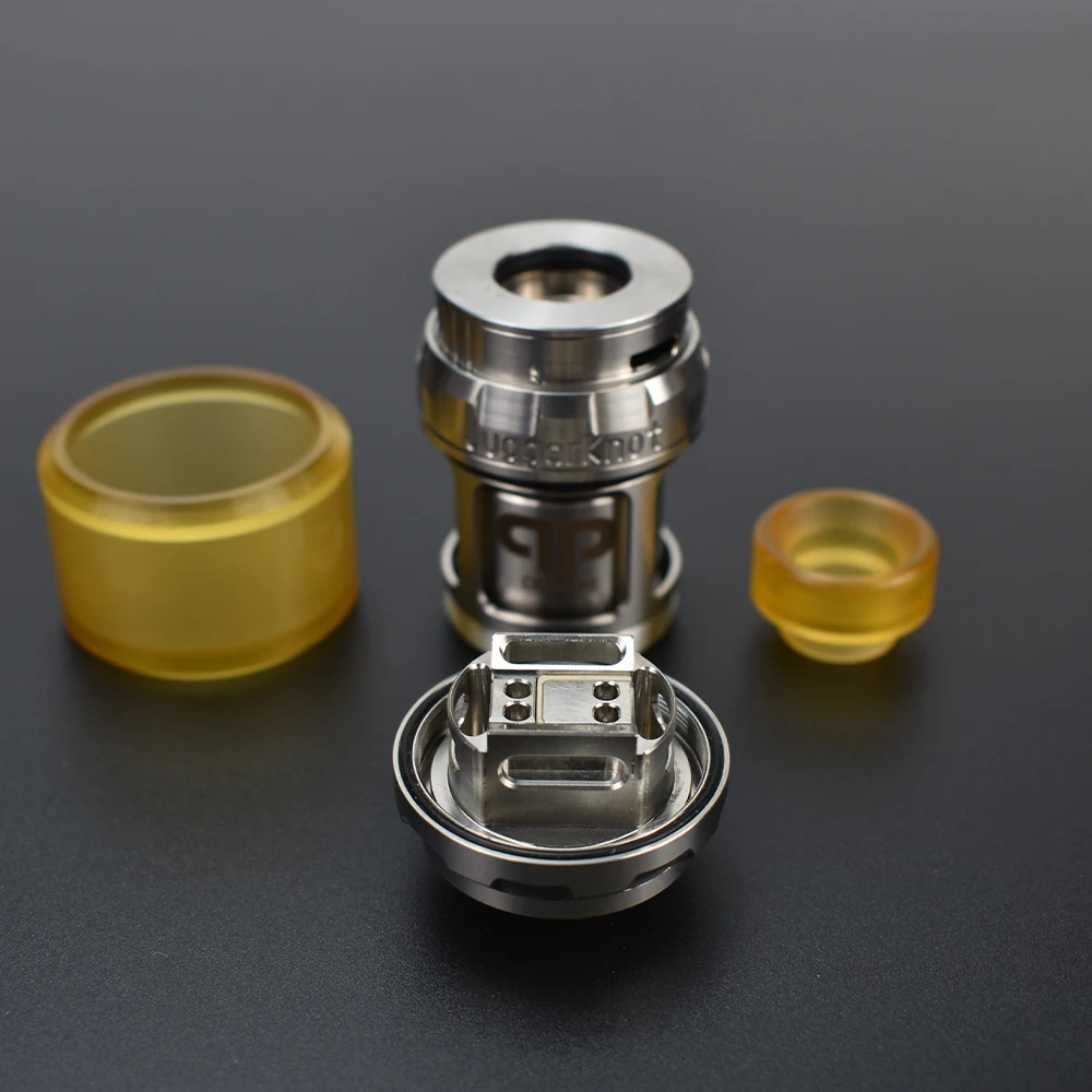 QP Juggerknot RTA Dual Coils Rebuildable 316SS 28mm Diameter 4ml/6ml Capacity Top Airflow Tank vs QP Designs Fatality M25 RTA