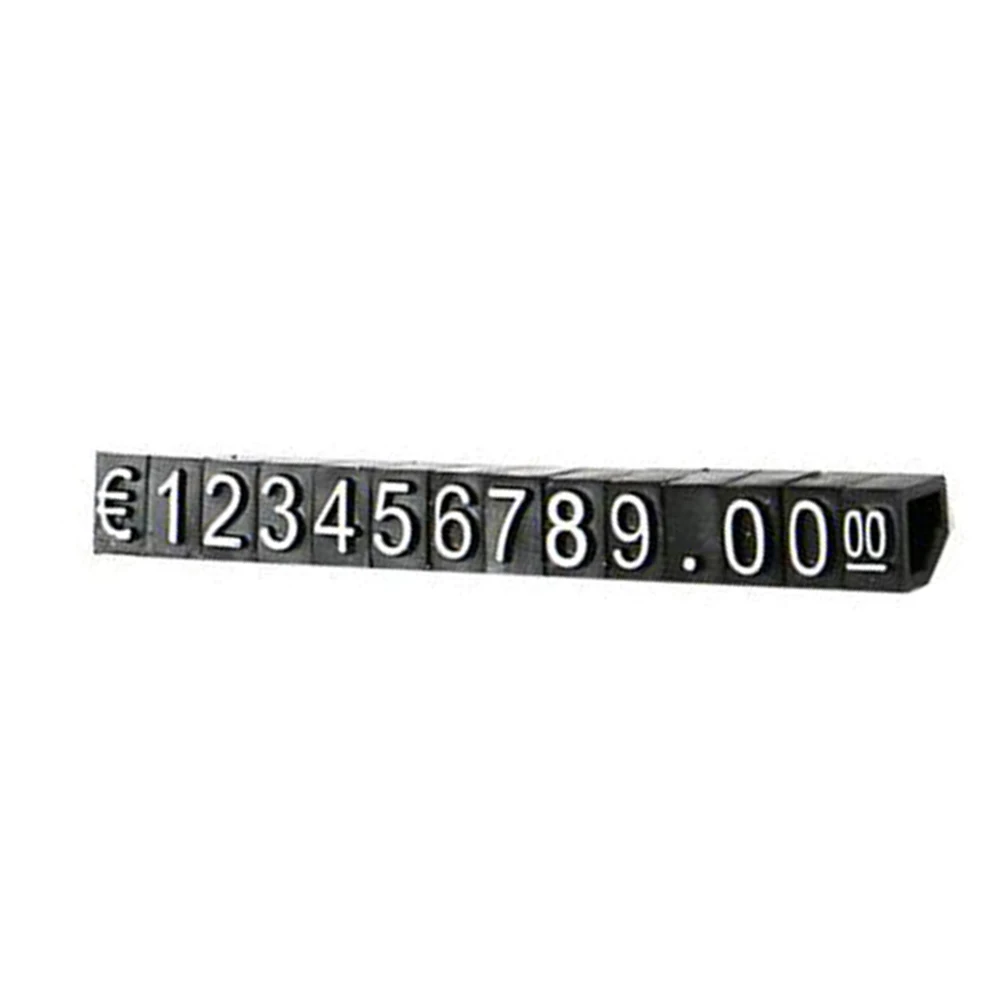 30 Sets Combined Price Label Euro Snap Number Digit Cubes Stick For Clothes Phone Laptop Jewelry Showcase Counter Display Sign