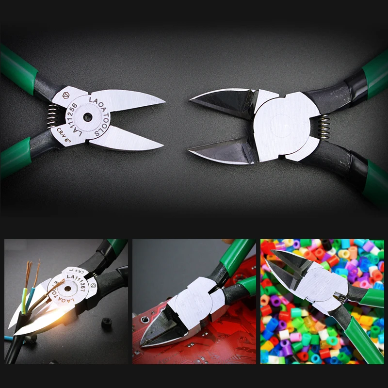 LAOA CR-V Plastic Nippers Electrical Wire Cable Cutters Diagonal Pliers Electronic component trimming