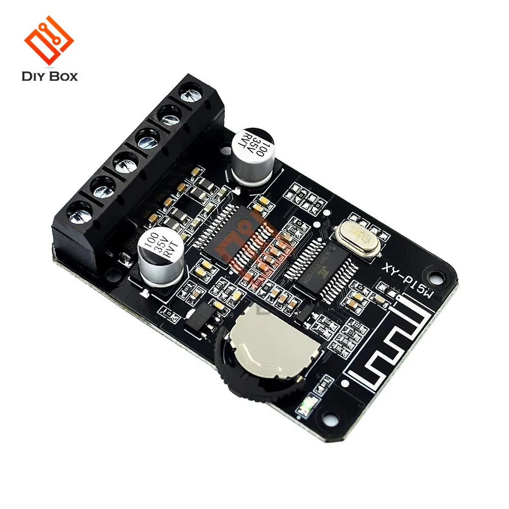 XY-P15W Bluetooth 5.0 Verstärkerplatine 10W/15W/20W DC 12V/24V Digitaler Audio-Leistungsverstärker mit Lautstärkeregelung – Detail 5