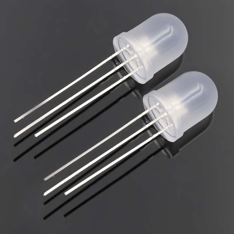 500PCS 10mm ROUND led 3-PIN bicolor DIP LED RED Blue RED GREEN Transparent/diffused DIP LED