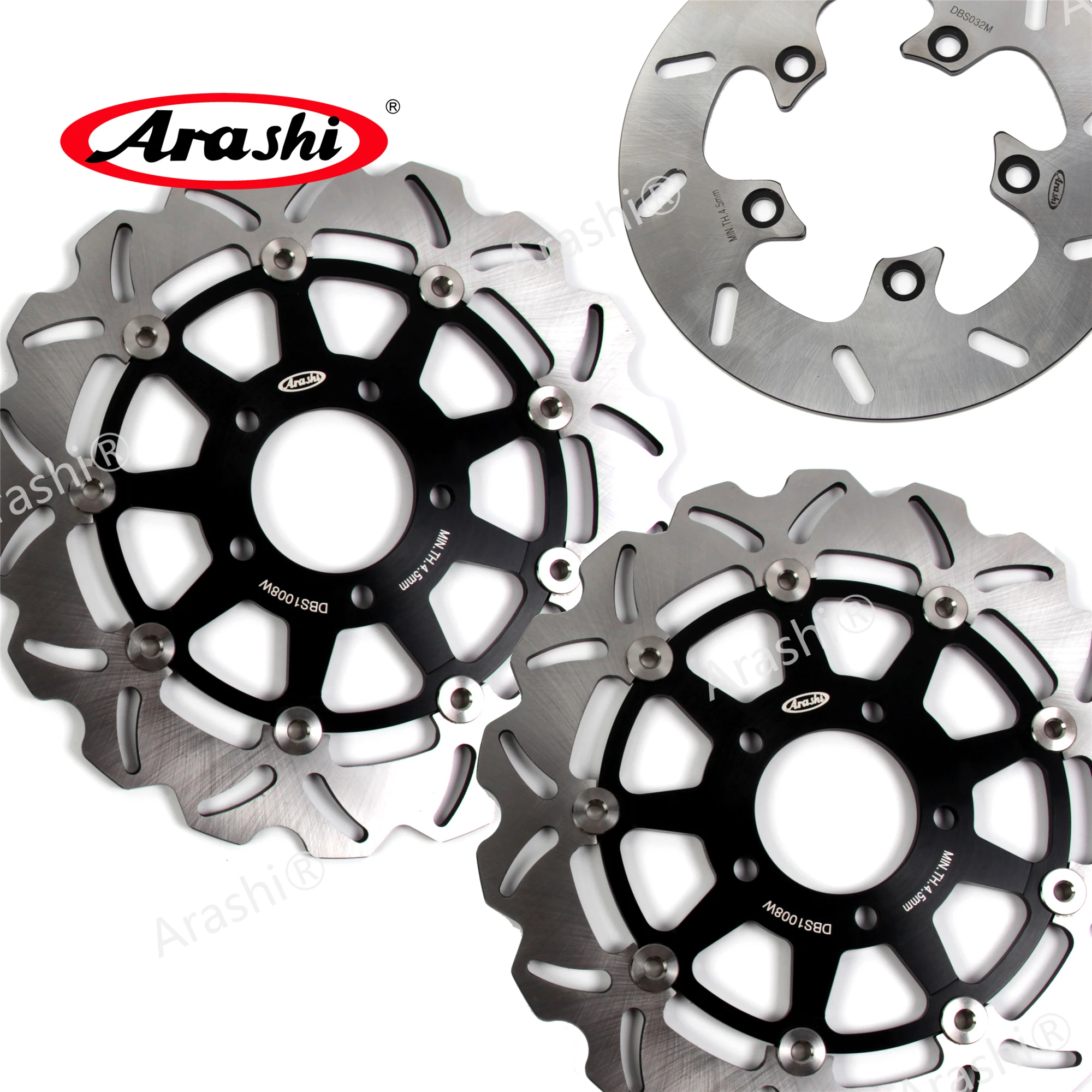 

ARASHI For SUZUKI GSX-R600 GSX-R750 Front Rear Brake Rotors Floating Disc GSXR600 GSXR750 05 04 2005 2004 / GSXR1000 2003-2004