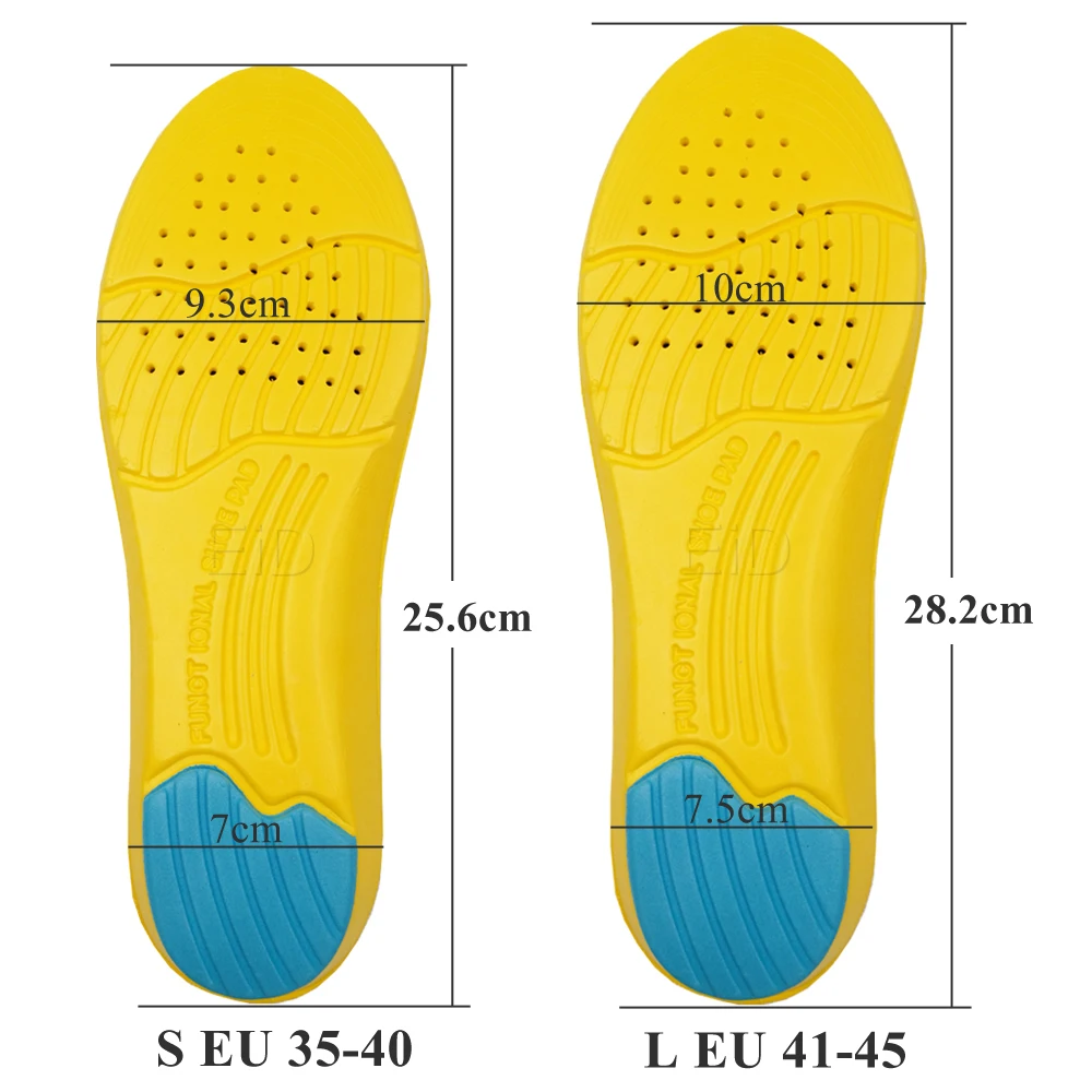 EiD Plus Size Schuheinlagen, weiche Sport-Einlegesohlen, Memory-Schaum, atmungsaktiv, für Outdoor-Läufe, Silikon-Gel-Polster, orthopädische Einlegesohlen – Detail 11
