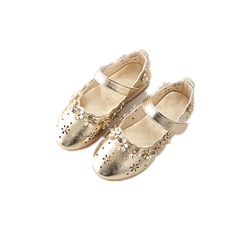 Zapatos de fondo suave de cuero de princesa para niñas, zapatos individuales de flores, blanco, fiesta de boda, nuevo, A966