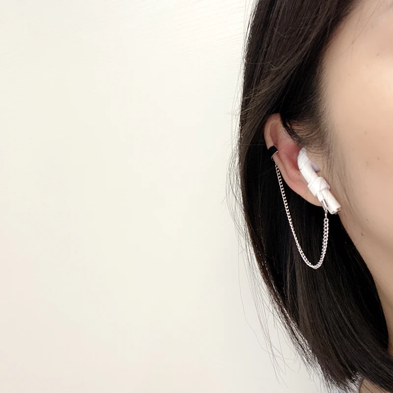 New Anti-lost Titanium steel ear clips For airpods 1 2 3 Airpods cute anti-lost earrings Bluetooth headset Accessories earrings