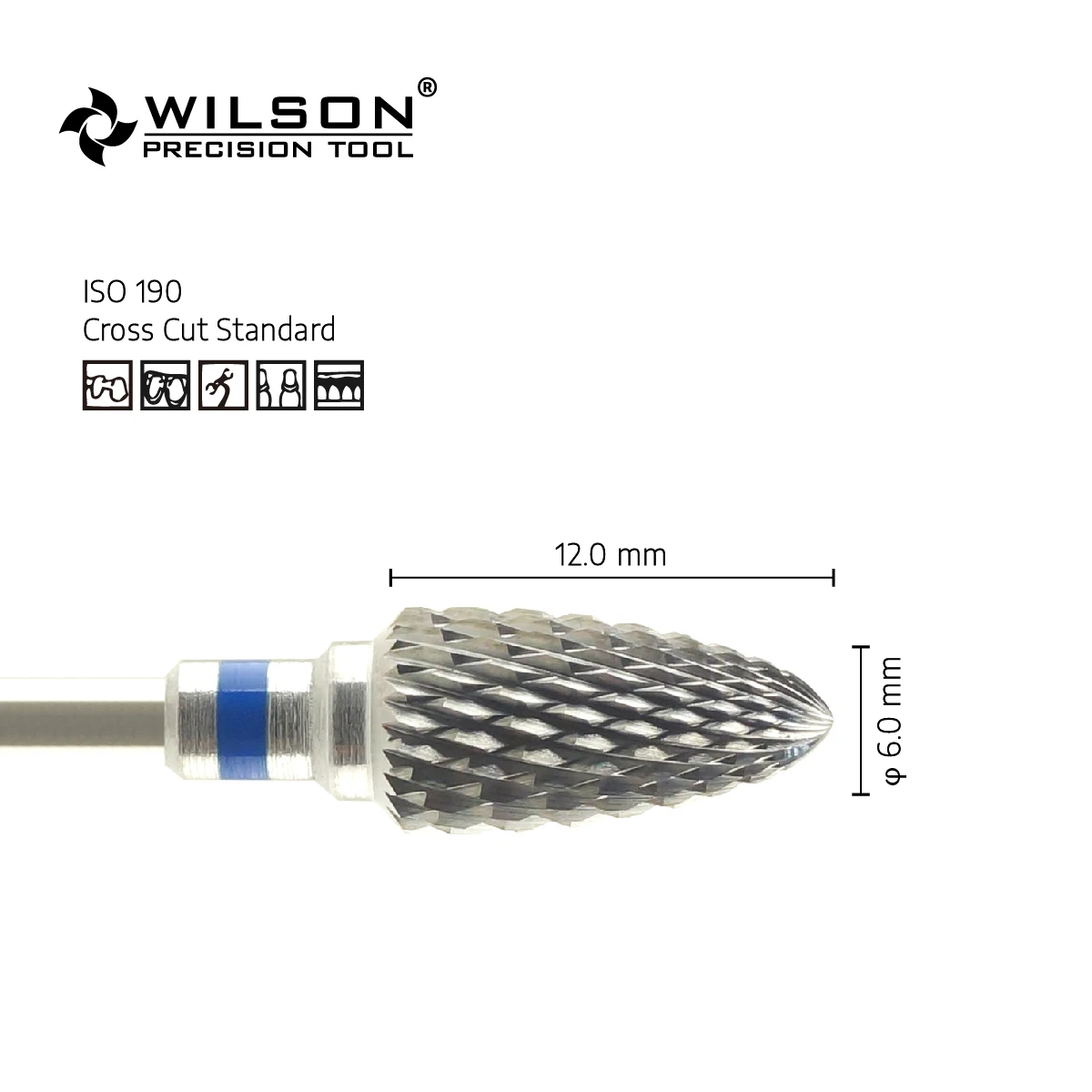 WilsonDental Burs 5000343 Pieza De Baja Velocidad Dental Tungsten Carbide Tools for Trimming Plaster/Acrylic/Metal