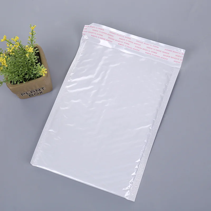 

50pc Office Stationery Paper White Envelope Paper Bubble Bag Foam Collision Postage Delivery Bag Closet Organizer Storage Bags