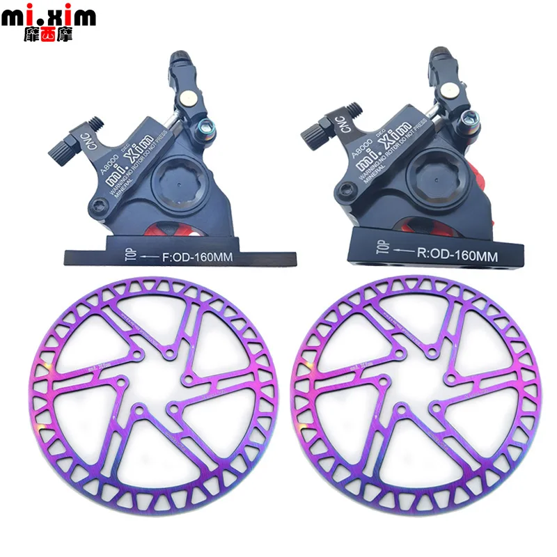 Road Bike Hydraulic Disc Brake Calipers with 160mm Brake Rotor Flat Mount Gravel Bicycle Oil Brake - view 4
