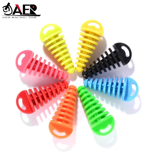 Imagen 2 del producto Tubo de escape para motocicleta, tubo de escape para Motocross, tapón de purga de aire de PVC, silenciador de escape, tapón de lavado, Protector de tubo