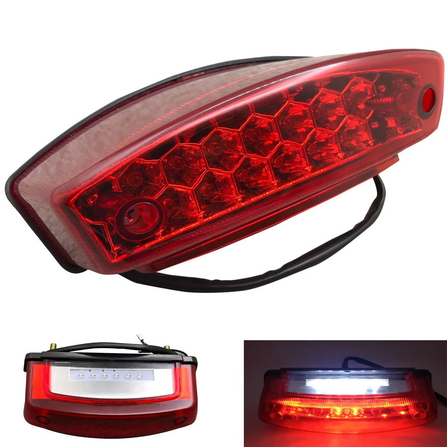 Motorcycle Tail Light Universal Motorbike Accessories LED Rear Brake Light Lamp For Honda Suzuki ATV Dirt Bike